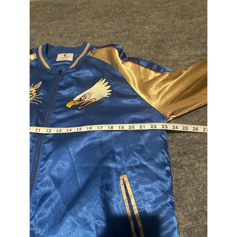Standard Issue Silky Satin Smooth  Tiger Eagle Japan Bomber Jacket Men L